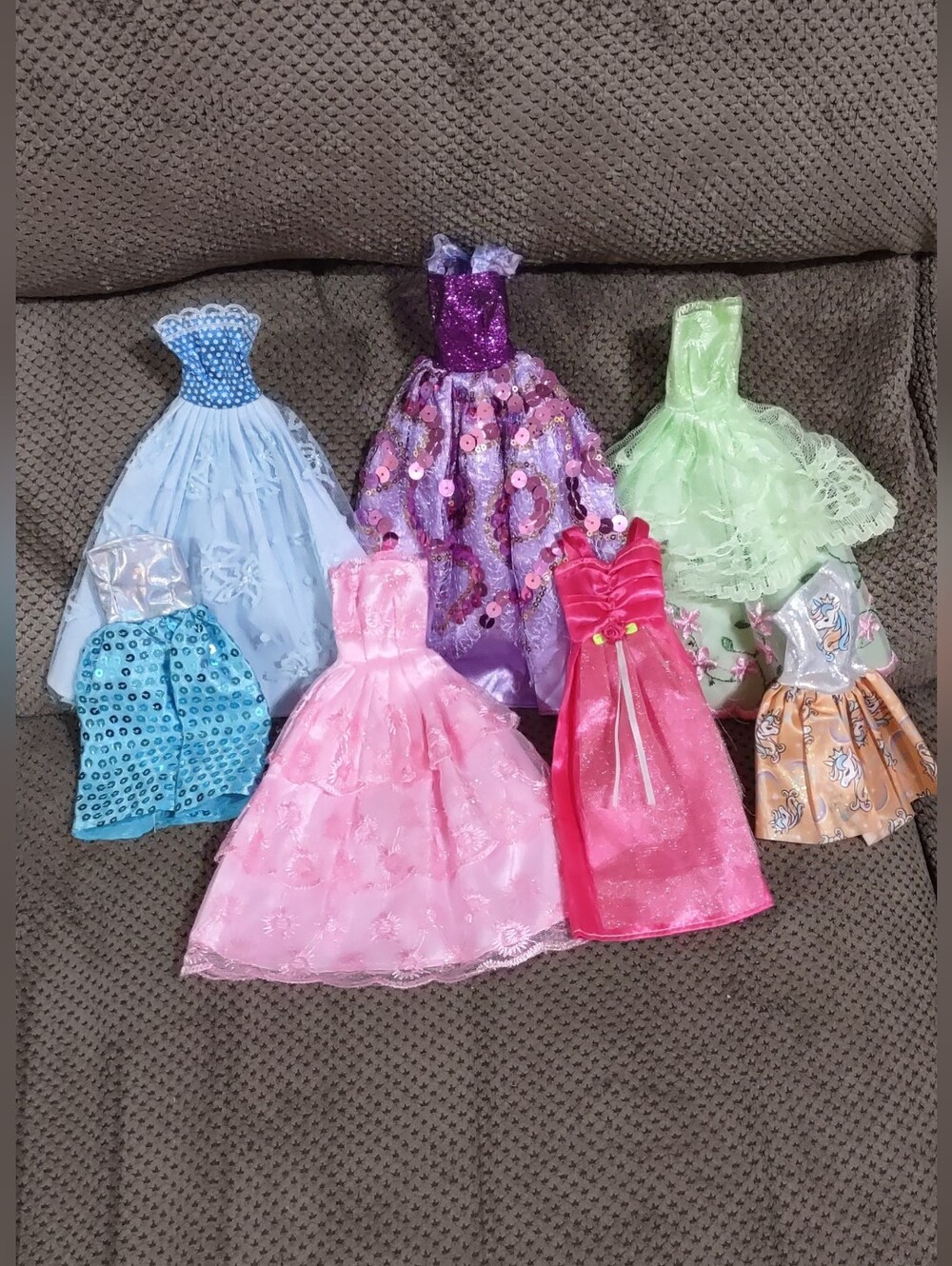 Fashion Doll 11.5" Gowns Lot Of 8, GUC